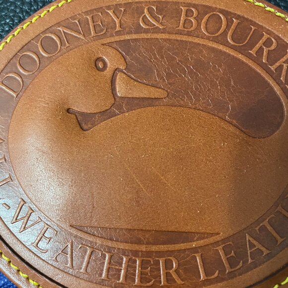 Dooney & Bourke Black and Tan Leather Shoulder Bag - Picture 9 of 9